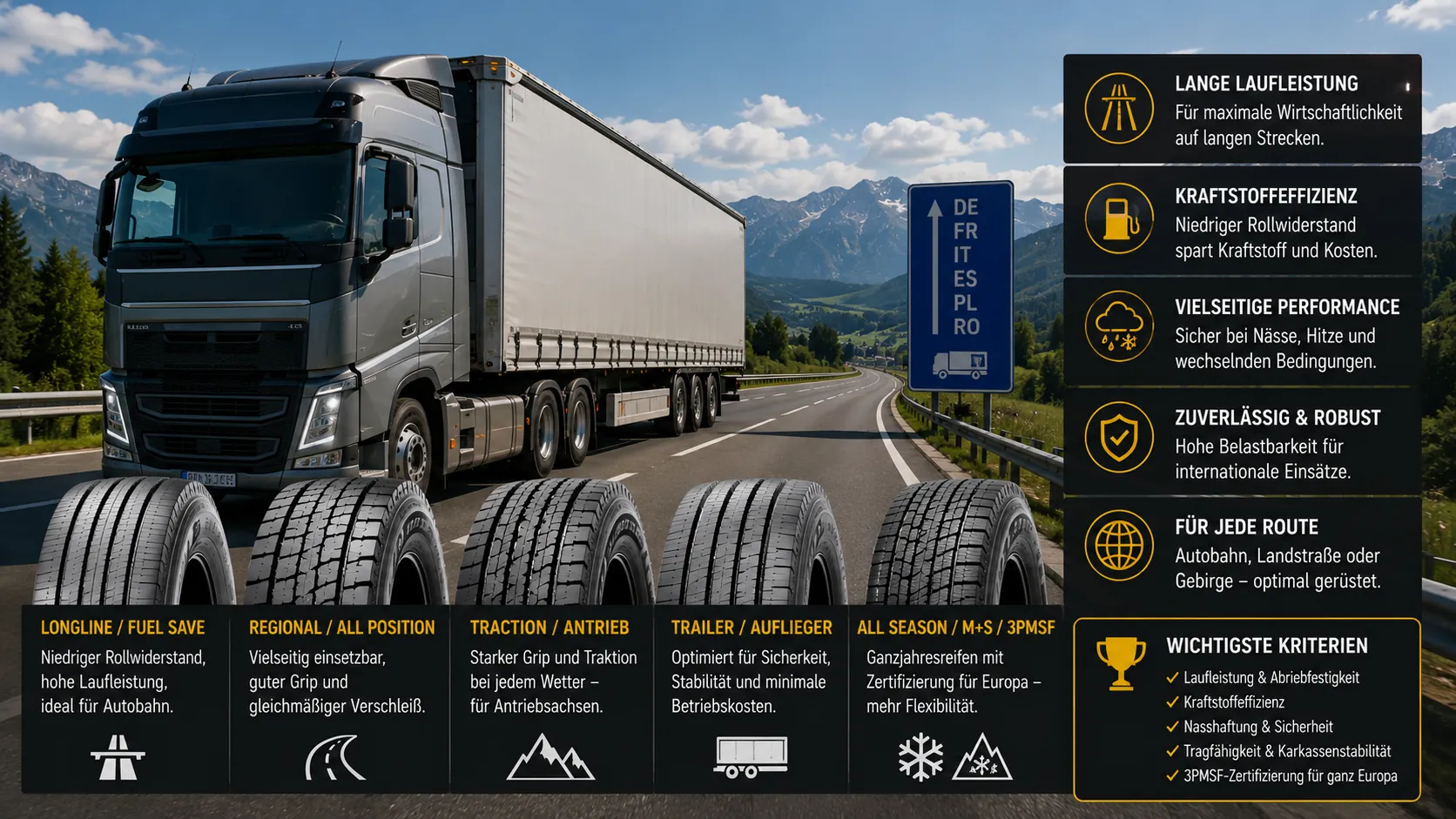 Read more about the article Welche Reifen eignen sich am besten für den internationalen Transport?