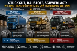 Read more about the article Stückgut, Baustoff, Schwerlast: Wie das Transportprofil die Lkw-Reifenwahl bestimmt