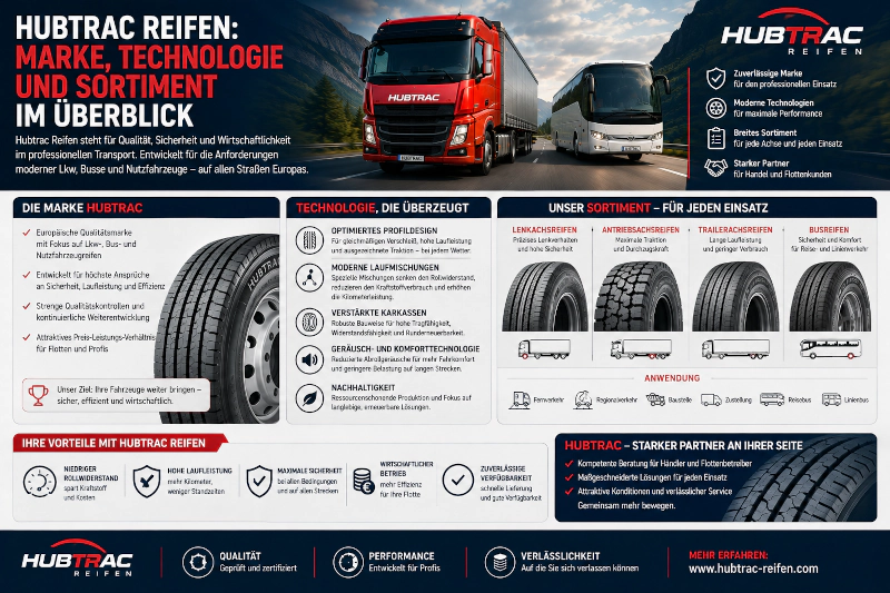Read more about the article Hubtrac Reifen: Marke, Technologie und Sortiment im Überblick
